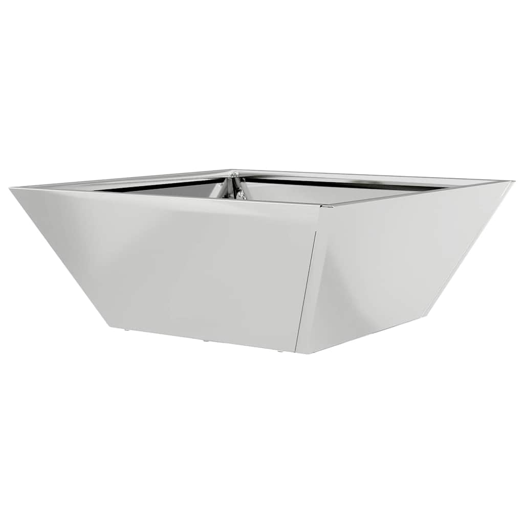 Garten-Pflanzgefäß Silber 40 x 40 x 15 cm Verzinkter Stahl