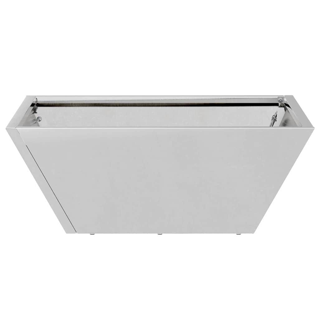 Garten-Pflanzgefäß Silber 40 x 40 x 15 cm Verzinkter Stahl