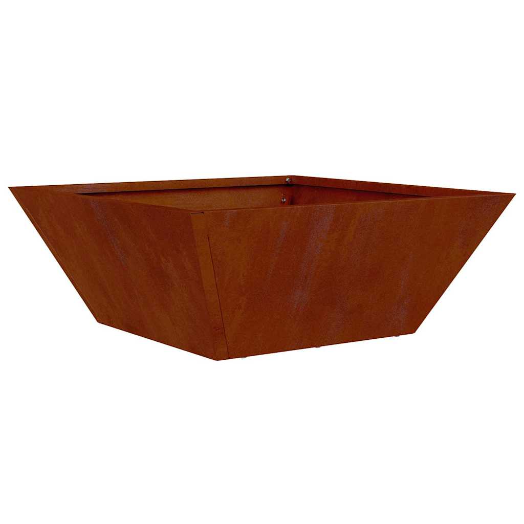 Garten-Pflanzgefäß Rostig 40 x 40 x 15 cm Wetterfeststahl