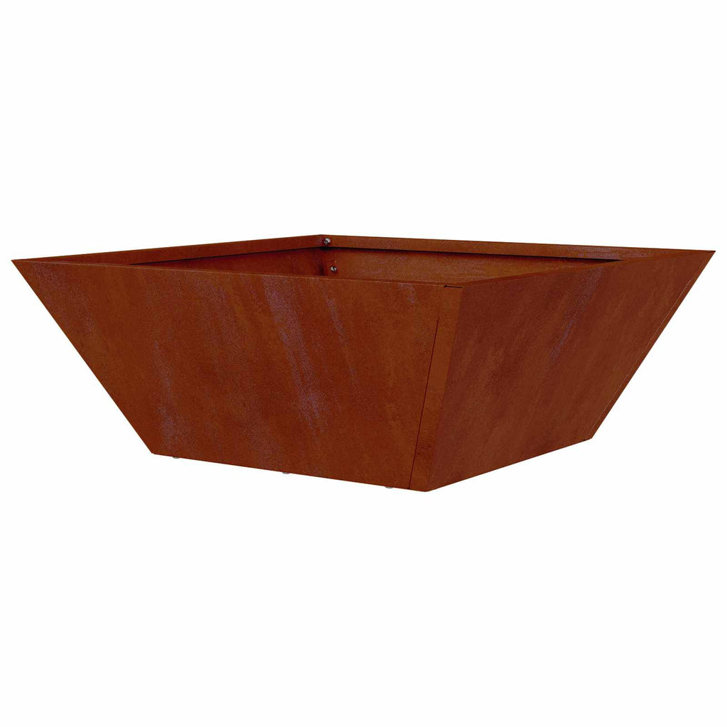 Garten-Pflanzgefäß Rostig 40 x 40 x 15 cm Wetterfeststahl