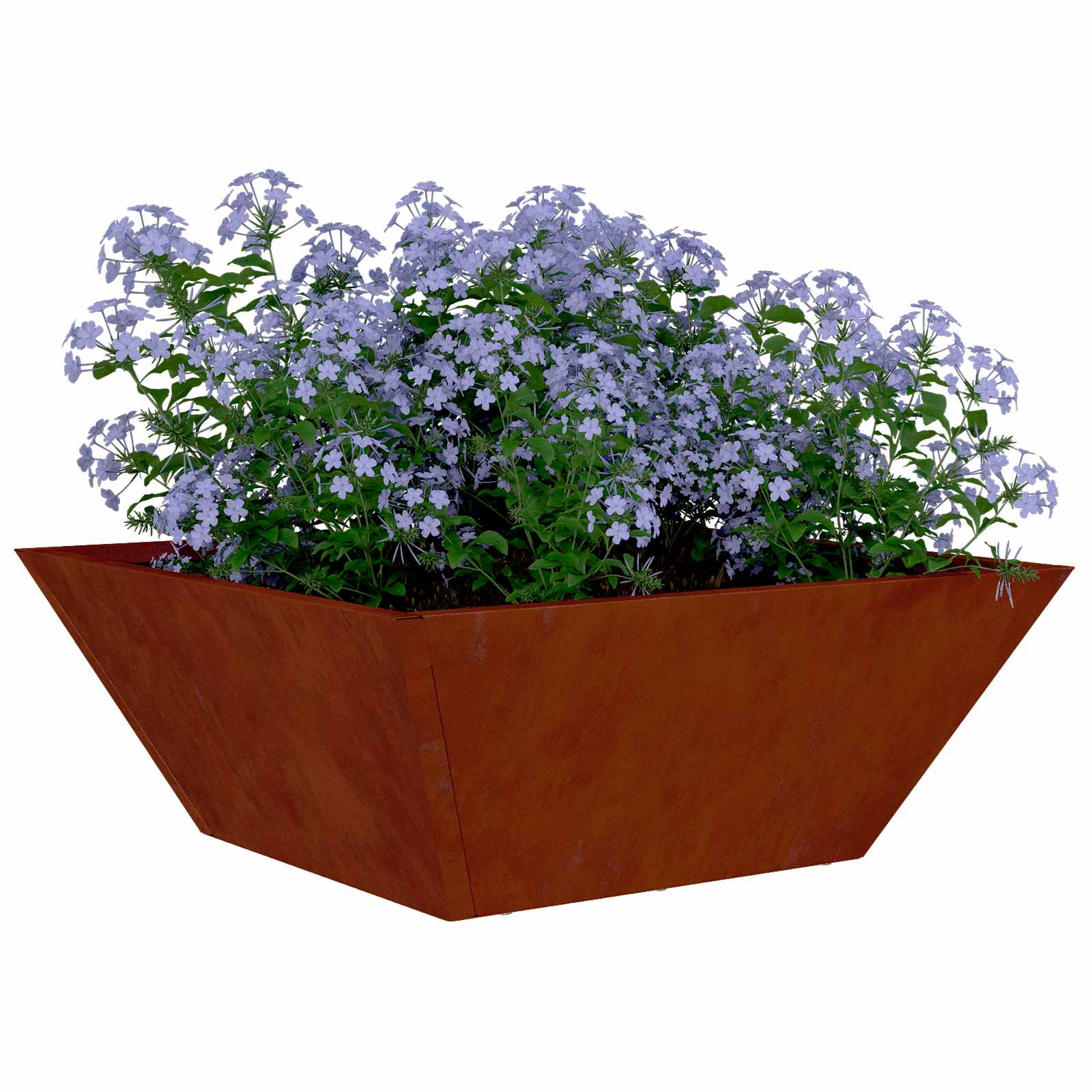 Garten-Pflanzgefäß Rostig 40 x 40 x 15 cm Wetterfeststahl