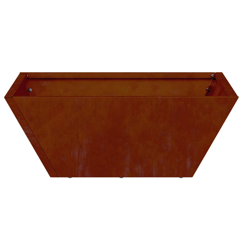 Garten-Pflanzgefäß Rostig 40 x 40 x 15 cm Wetterfeststahl