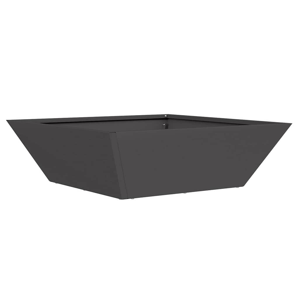 Garten-Pflanzgefäß Schwarz 50 x 50 x 15 cm Kaltgewalzter Stahl