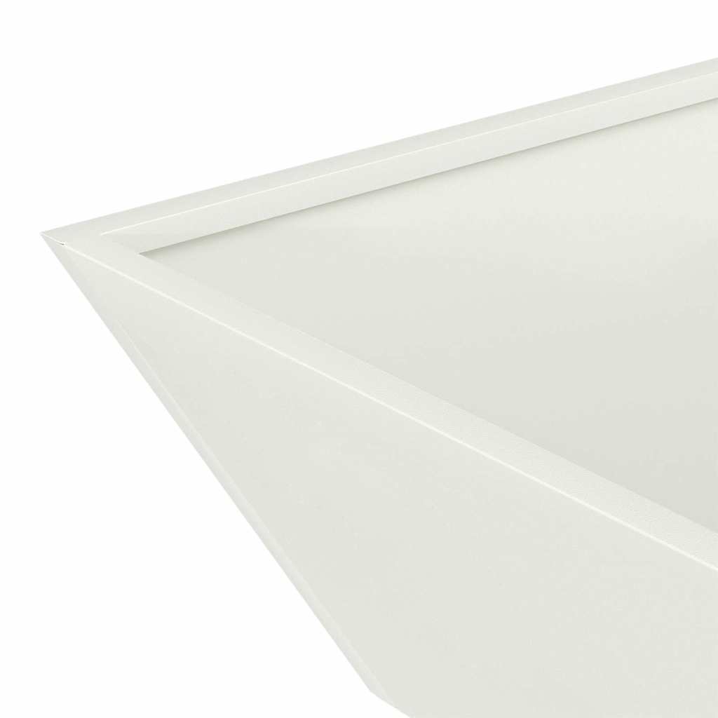 Garten-Pflanzgefäß Weiß 50 x 50 x 15 cm Kaltgewalzter Stahl