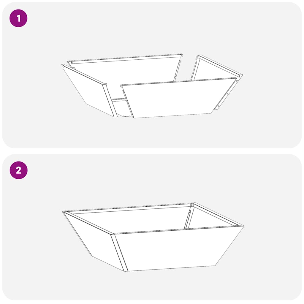Garten-Pflanzgefäß 5 pcs Anthrazit 50 x 50 x 15 cm