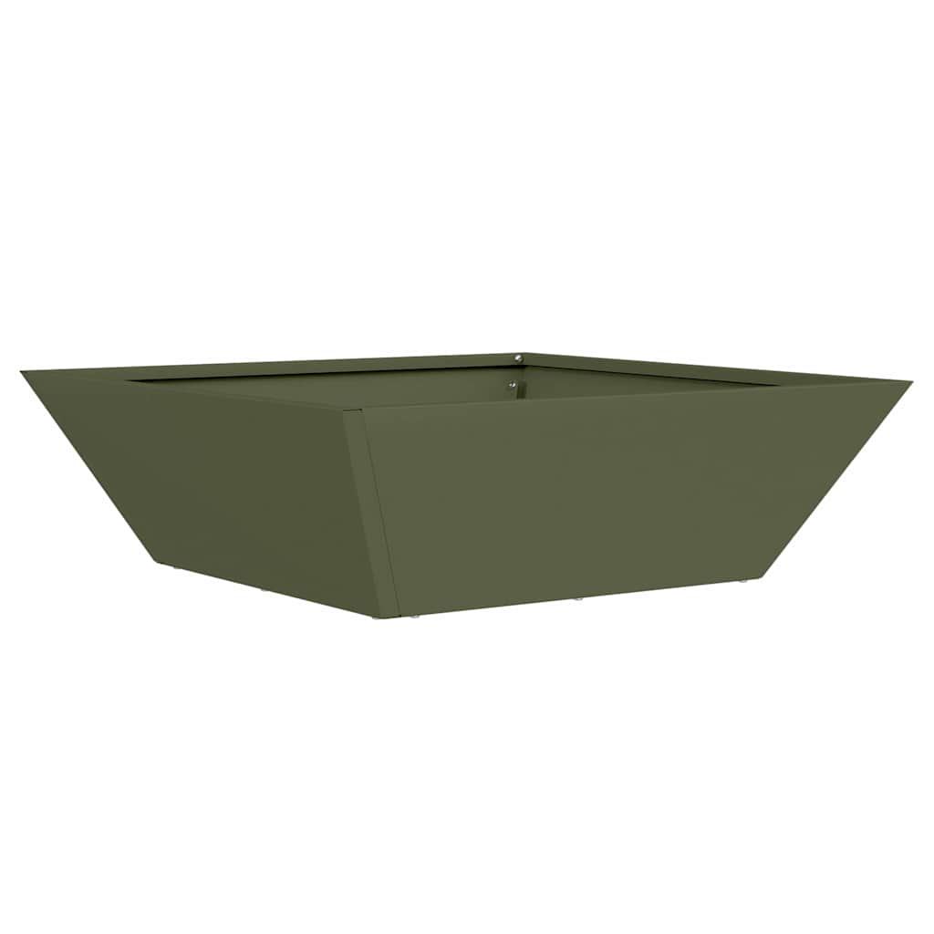 Garten-Pflanzgefäß Olive Grün 50 x 50 x 15 cm
