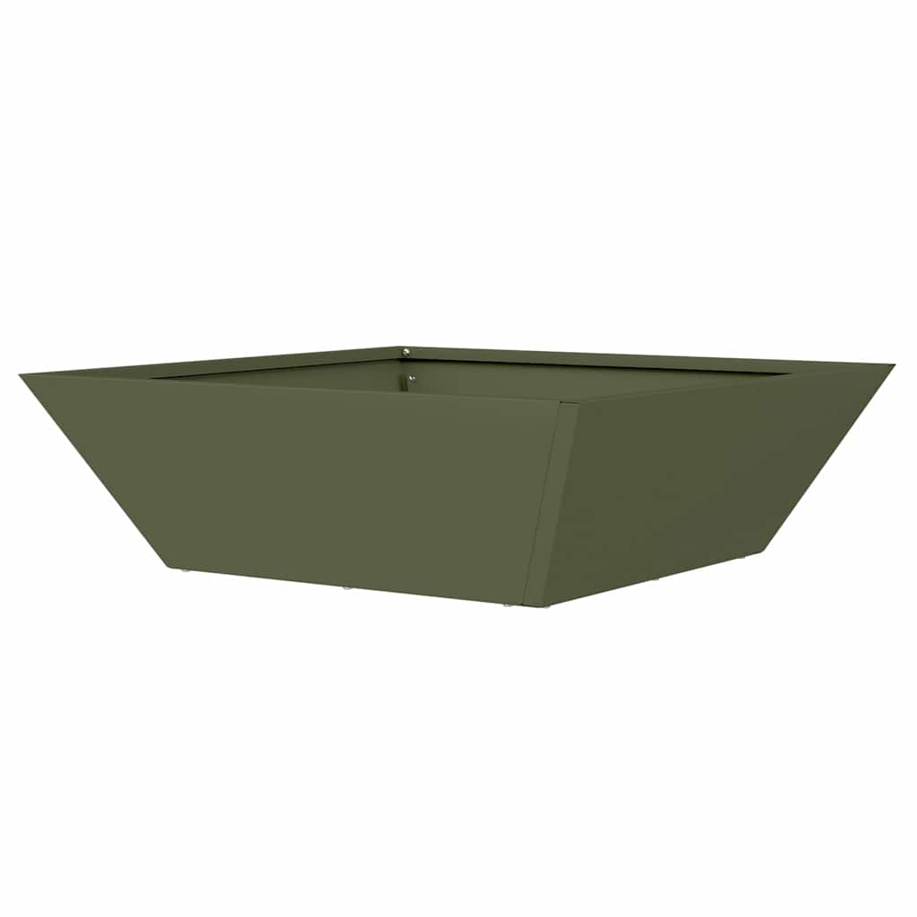 Garten-Pflanzgefäß Olive Grün 50 x 50 x 15 cm