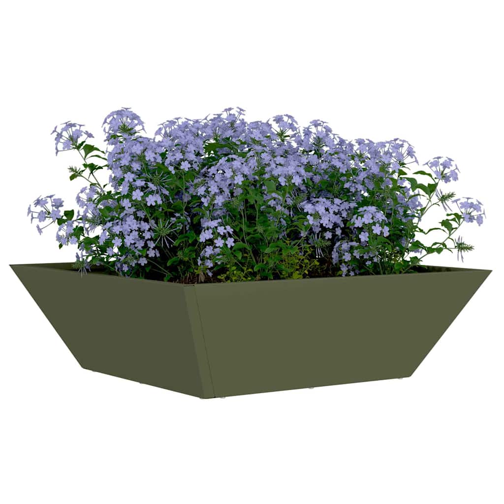 Garten-Pflanzgefäß Olive Grün 50 x 50 x 15 cm