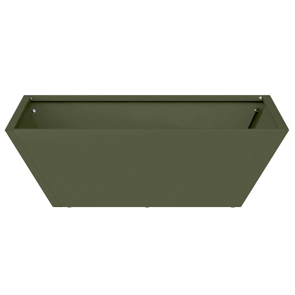 Garten-Pflanzgefäß Olive Grün 50 x 50 x 15 cm