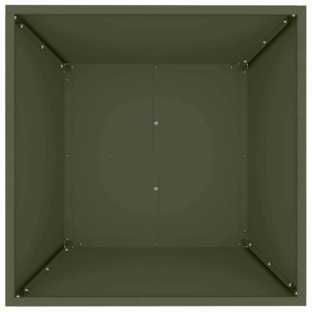 Garten-Pflanzgefäß Olive Grün 50 x 50 x 15 cm