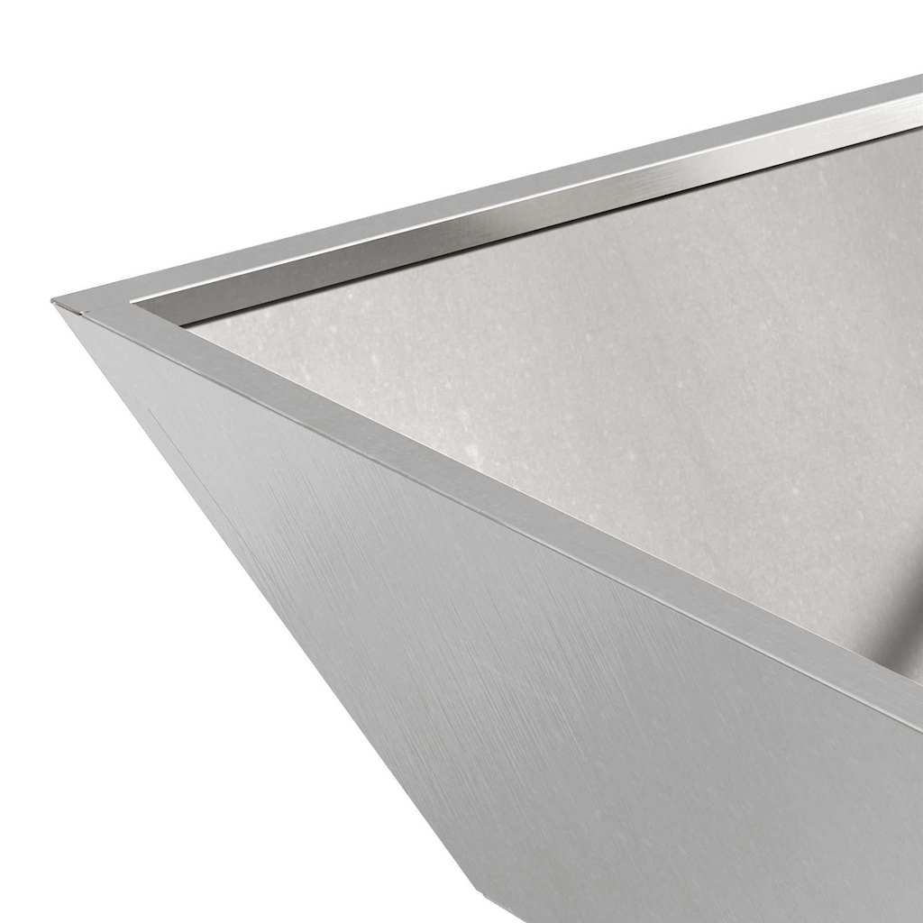 Garten-Pflanzgefäß Silber 50 x 50 x 15 cm Edelstahl