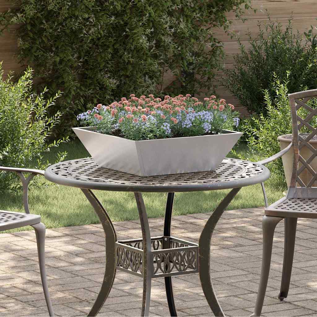 Garten-Pflanzgefäß Silber 50 x 50 x 15 cm Edelstahl