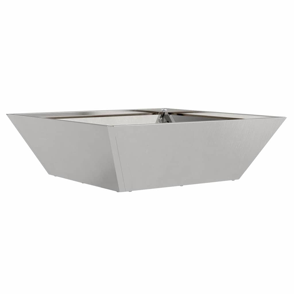 Garten-Pflanzgefäß Silber 50 x 50 x 15 cm Edelstahl