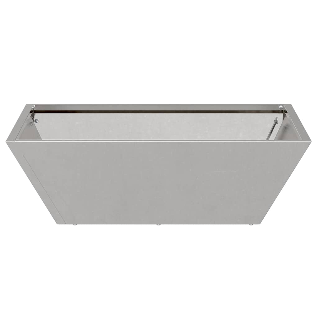 Garten-Pflanzgefäß Silber 50 x 50 x 15 cm Edelstahl