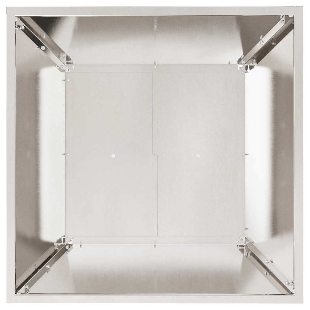 Garten-Pflanzgefäß Silber 50 x 50 x 15 cm Edelstahl