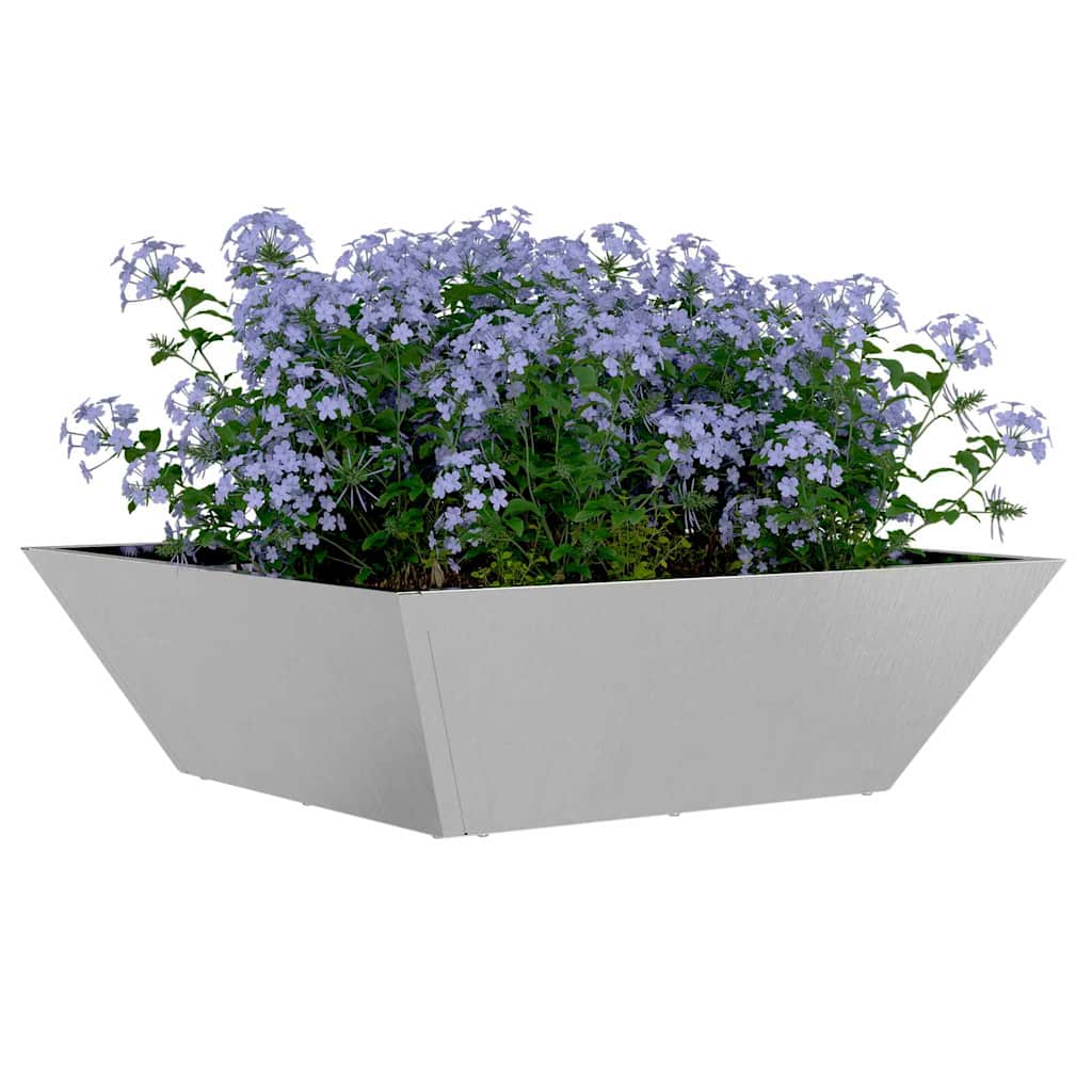 Garten-Pflanzgefäß 5 pcs Silber 50 x 50 x 15 cm Edelstahl