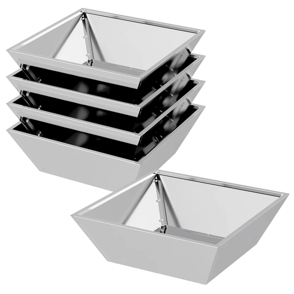 Garten-Pflanzgefäß 5 pcs Silber 50 x 50 x 15 cm