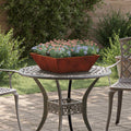 Garten-Pflanzgefäß 5 pcs Rostig 50 x 50 x 15 cm Wetterfeststahl