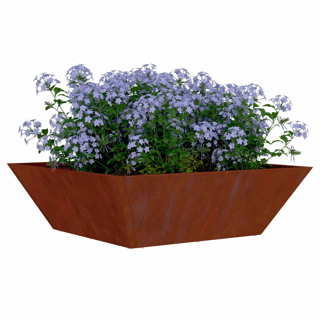Garten-Pflanzgefäß 5 pcs Rostig 50 x 50 x 15 cm Wetterfeststahl