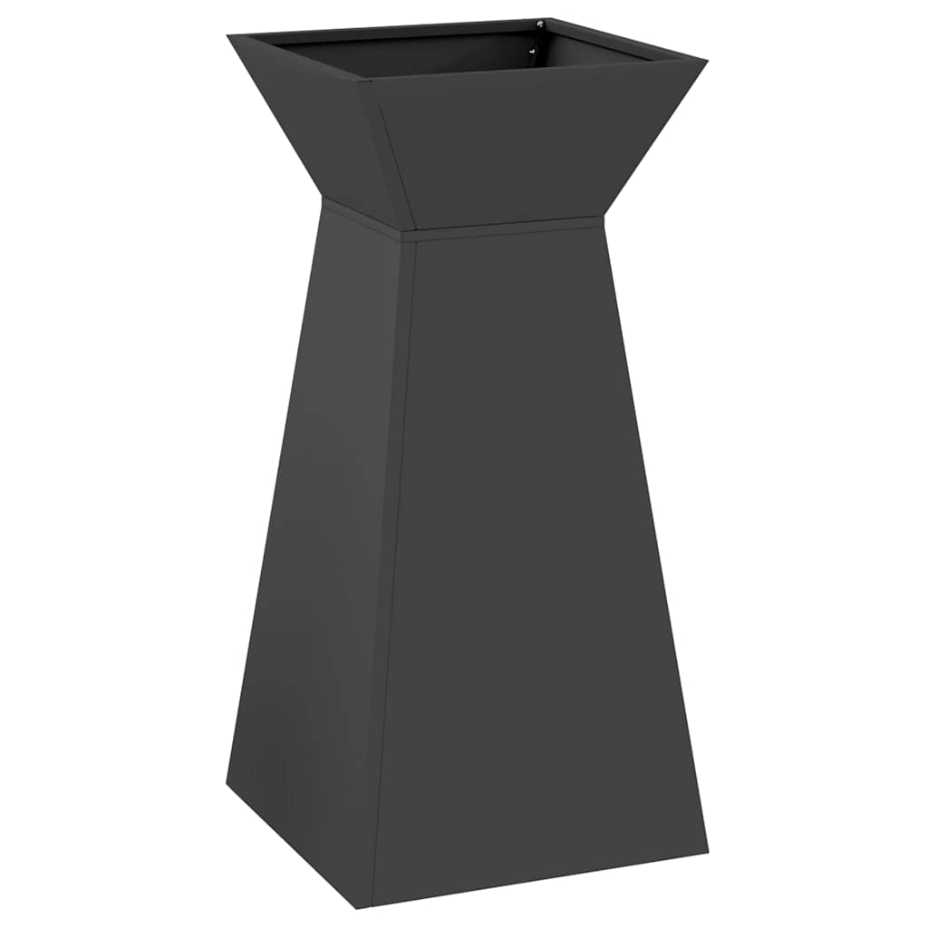 Säulen Pflanzer Schwarz 35 x 35 x 73 cm