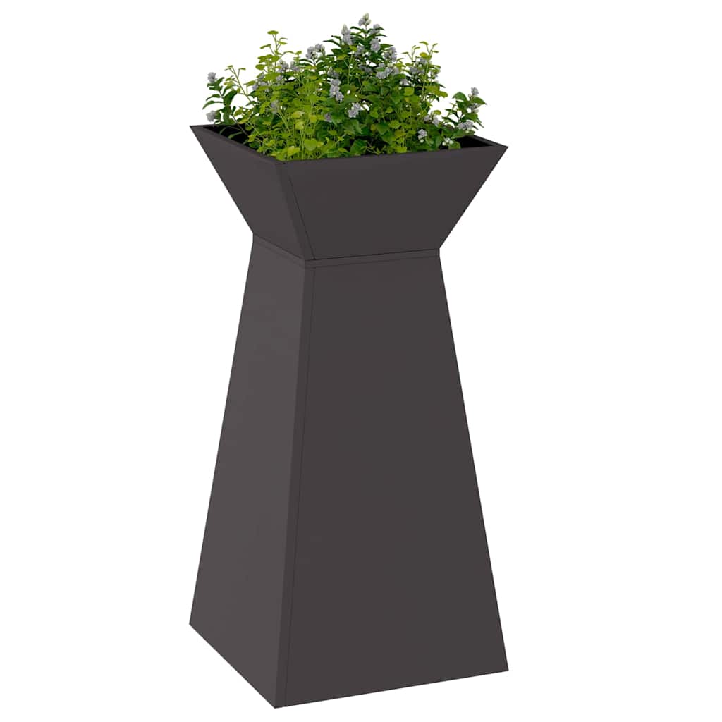 Säulen Pflanzer Schwarz 35 x 35 x 73 cm