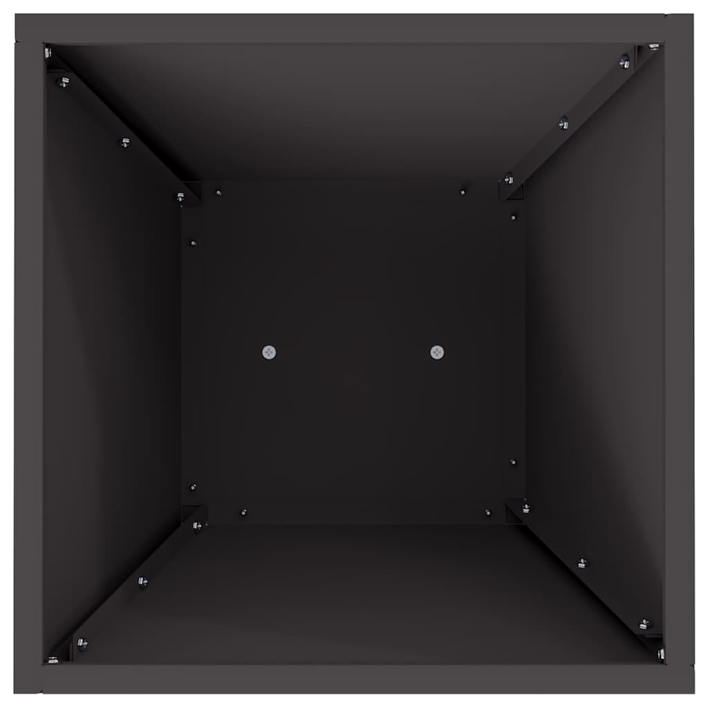 Säulen Pflanzer Schwarz 35 x 35 x 73 cm