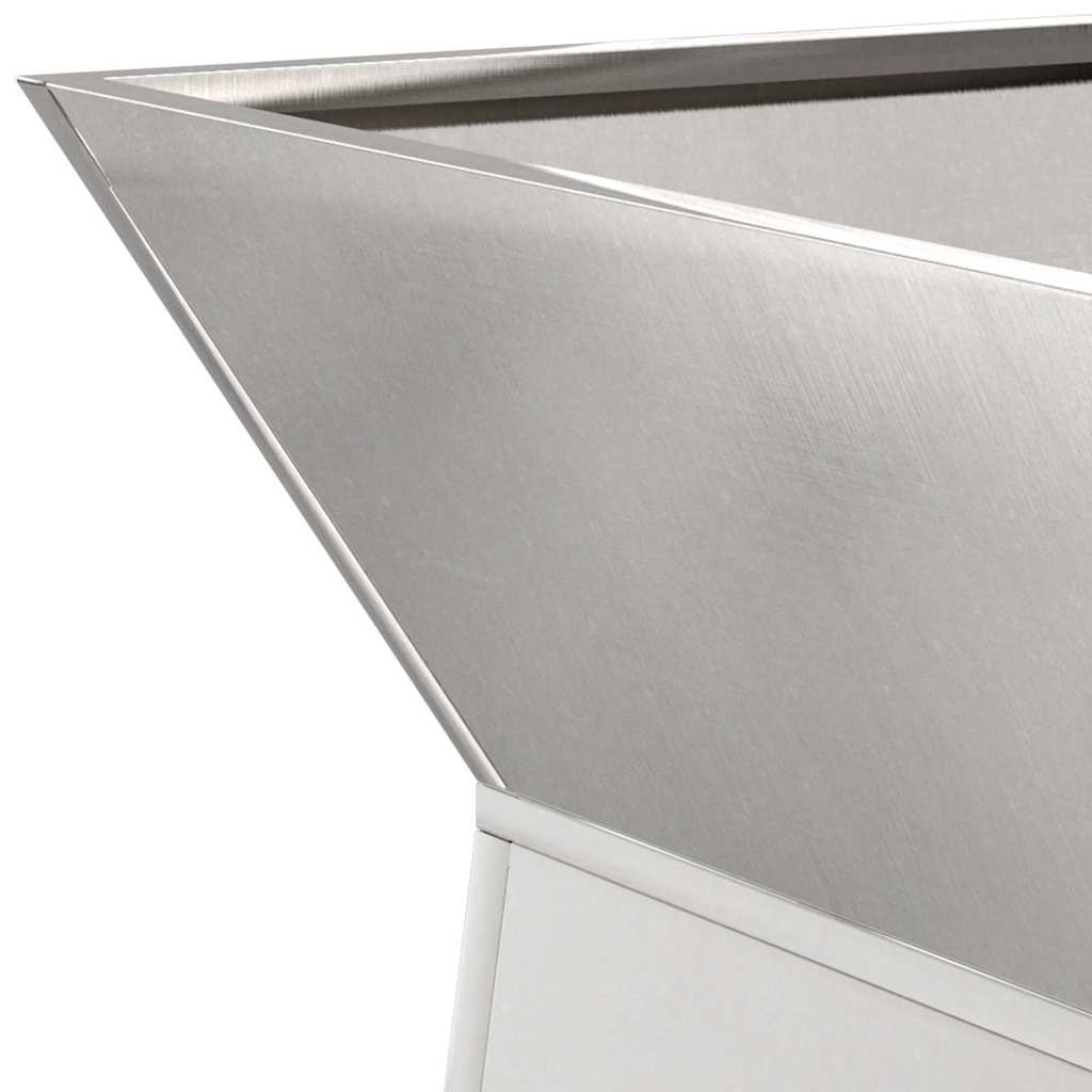 Säulen Pflanzer Silber 35 x 35 x 73 cm Edelstahl