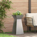 Säulen Pflanzer Silber 35 x 35 x 73 cm Edelstahl