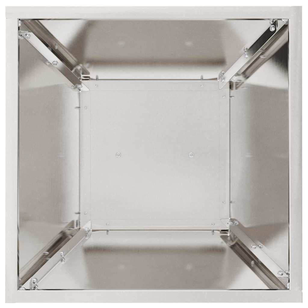 Säulen Pflanzer Silber 35 x 35 x 73 cm Edelstahl