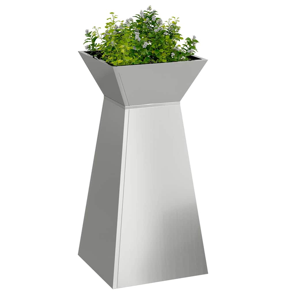 Säulen Pflanzer Silber 35 x 35 x 73 cm