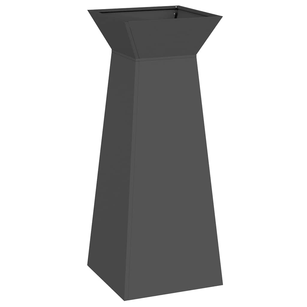 Säulen Pflanzer Schwarz 40 x 40 x 100 cm