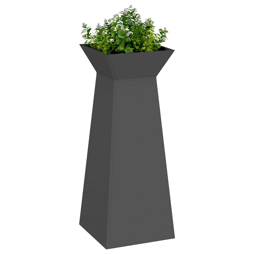 Säulen Pflanzer Schwarz 40 x 40 x 100 cm