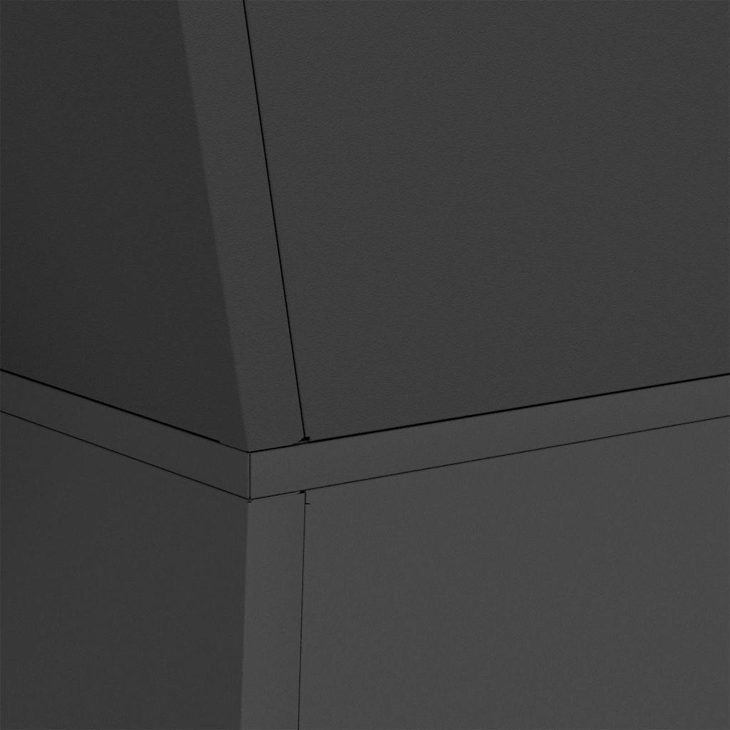 Säulen Pflanzer 2 pcs Schwarz 40 x 40 x 100 cm