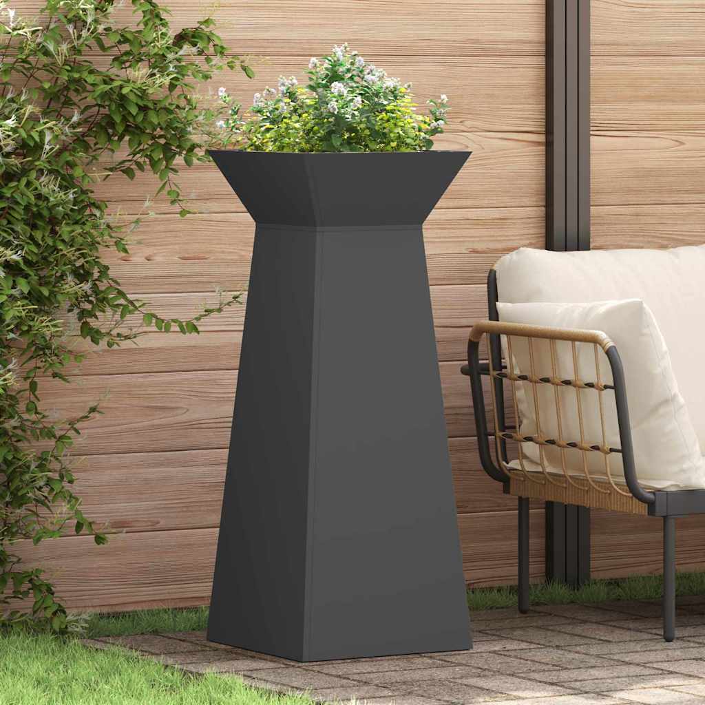 Säulen Pflanzer 2 pcs Schwarz 40 x 40 x 100 cm