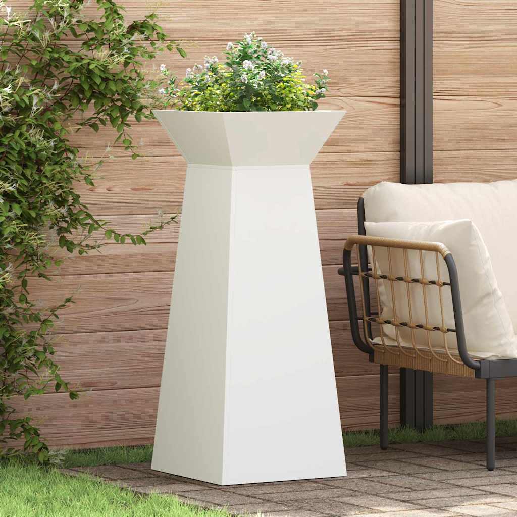 Säulen Pflanzer 2 pcs Weiß 40 x 40 x 100 cm