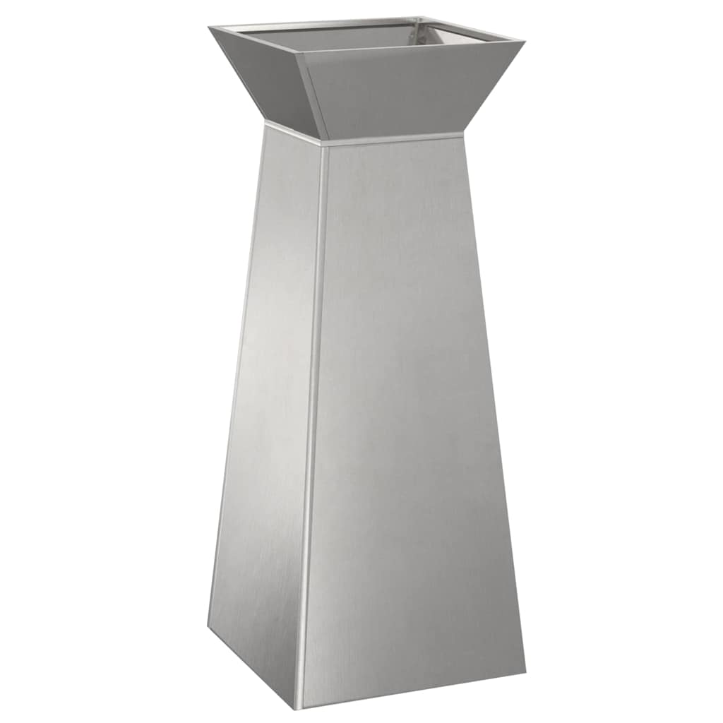 Säulen Pflanzer 2 pcs Silber 40 x 40 x 100 cm