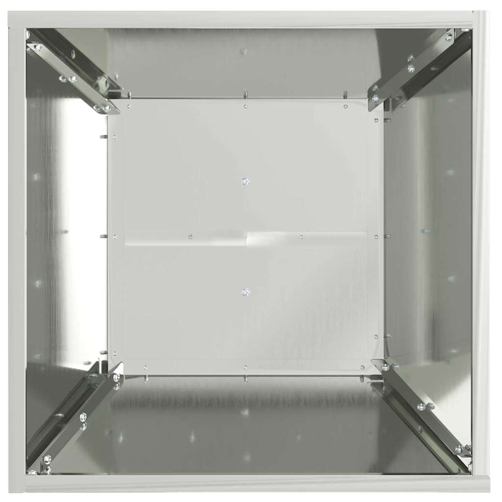 Säulen Pflanzer 2 pcs Silber 40 x 40 x 100 cm