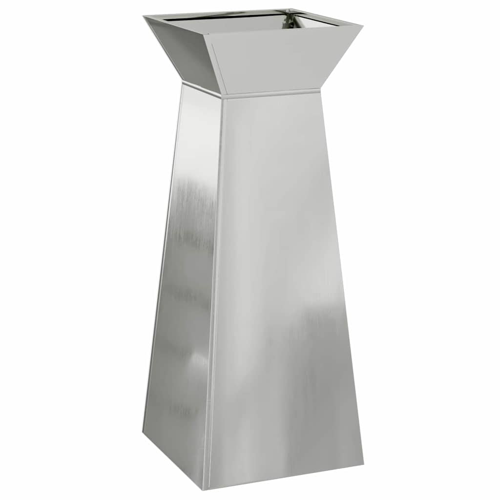 Säulen Pflanzer 2 pcs Silber 40 x 40 x 100 cm