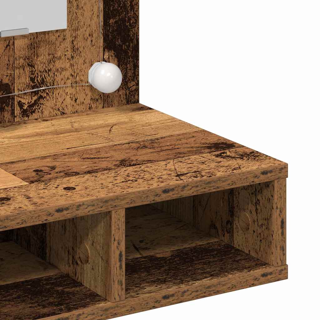 Spiegelschrank Altholz 60 x 31,5 x 62 cm Holzwerkstoff