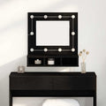 Spiegelschrank mit Regal Schwarz Eichen-Optik 60 x 31,5 x 62 cm