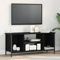 TV-Schränk Schwarz Eichen-Optik 102 x 35 x 45 cm Holzwerkstoff