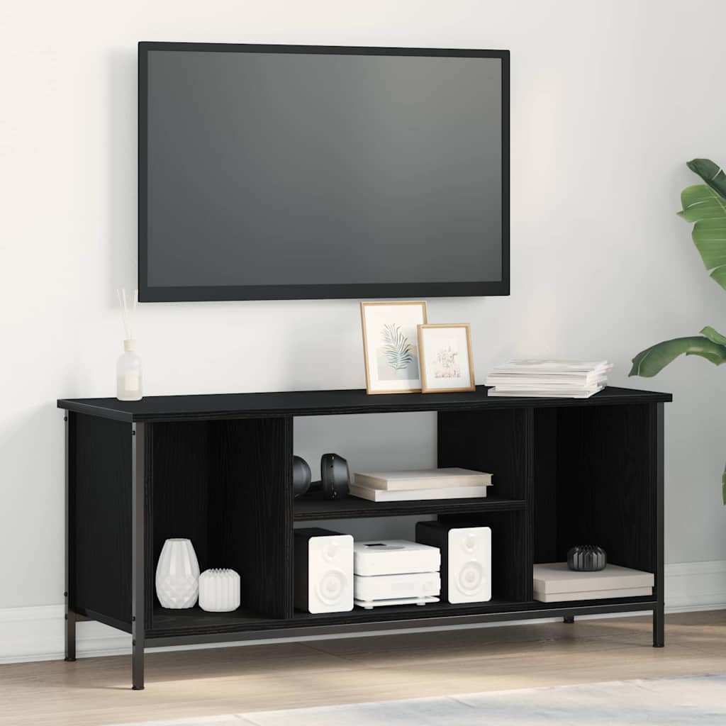 TV-Schränk Schwarz Eichen-Optik 102 x 35 x 45 cm Holzwerkstoff