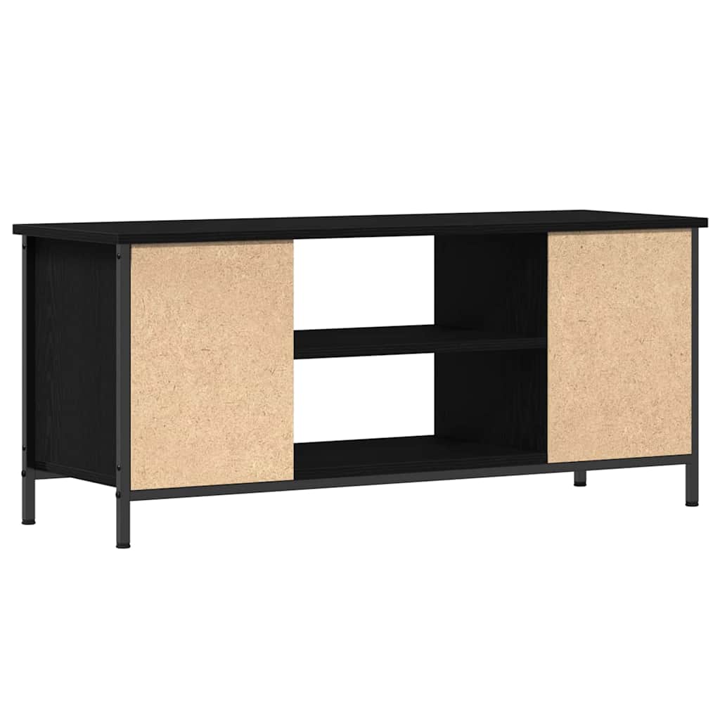 TV-Schränk Schwarz Eichen-Optik 102 x 35 x 45 cm Holzwerkstoff