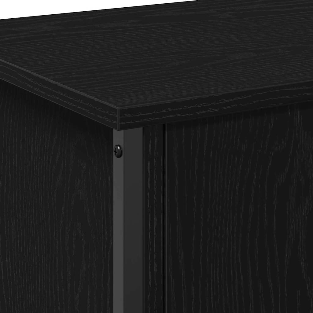 TV-Schränk Schwarz Eichen-Optik 100 x 35 x 45 cm Holzwerkstoff