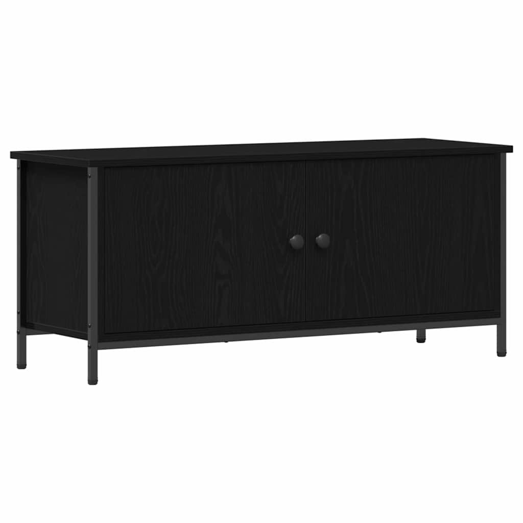 TV-Schränk Schwarz Eichen-Optik 100 x 35 x 45 cm Holzwerkstoff