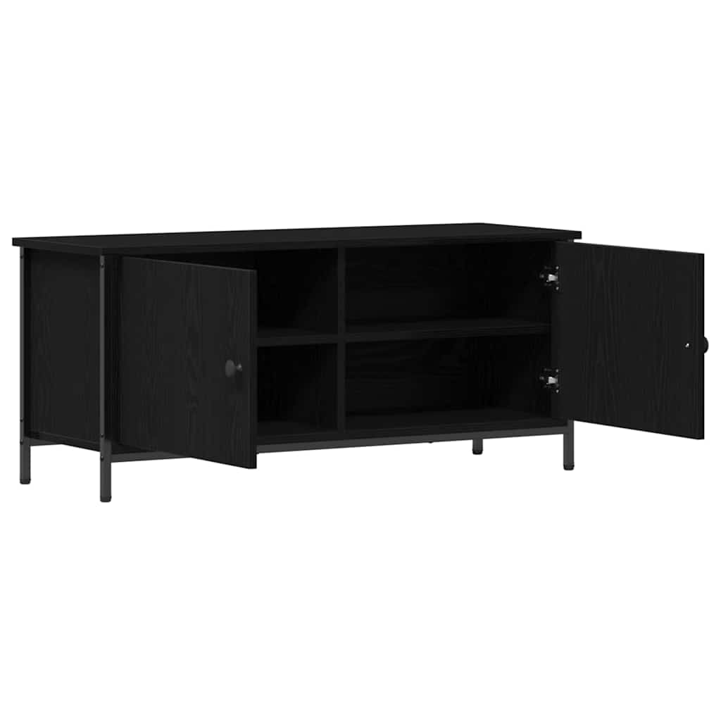 TV-Schränk Schwarz Eichen-Optik 100 x 35 x 45 cm Holzwerkstoff