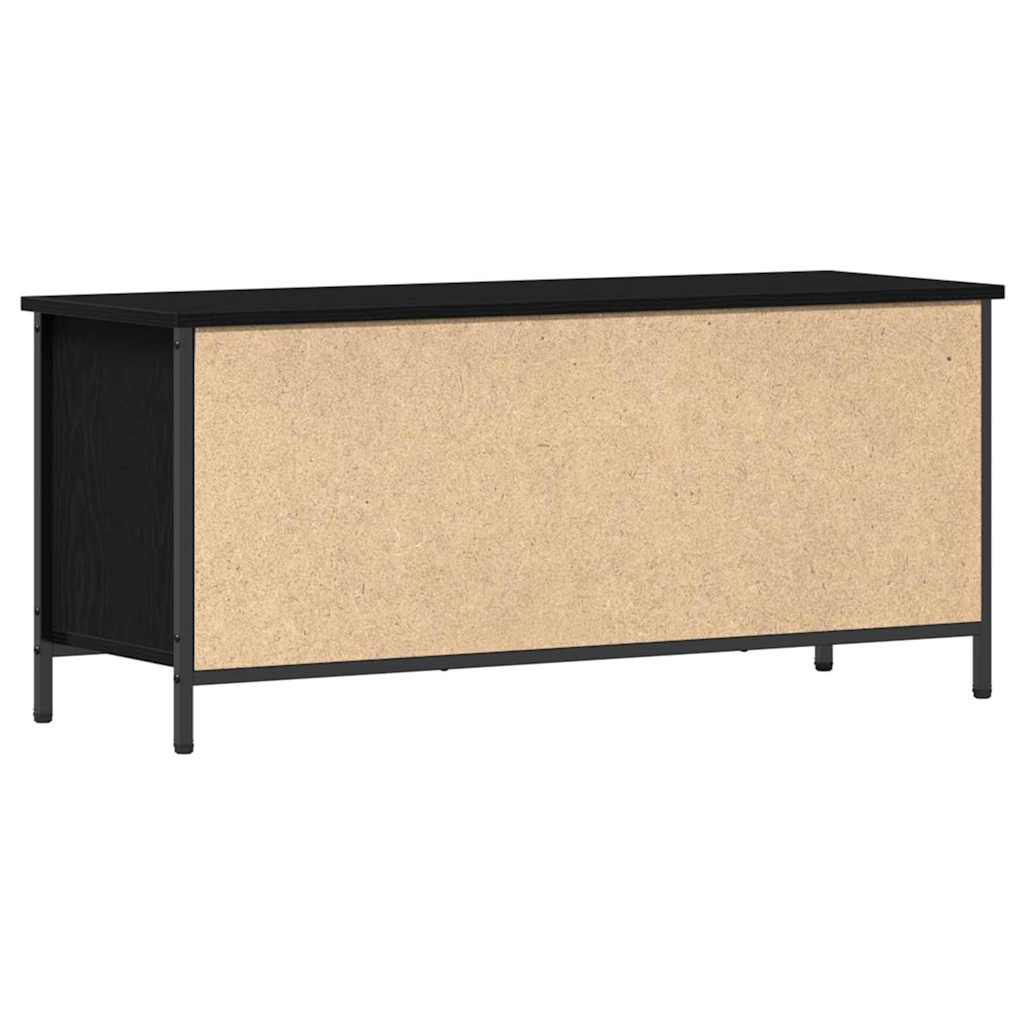 TV-Schränk Schwarz Eichen-Optik 100 x 35 x 45 cm Holzwerkstoff