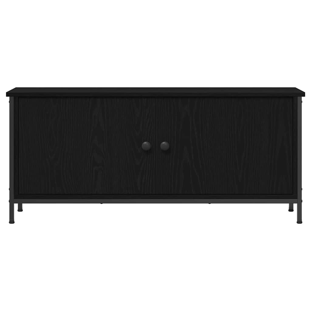 TV-Schränk Schwarz Eichen-Optik 100 x 35 x 45 cm Holzwerkstoff