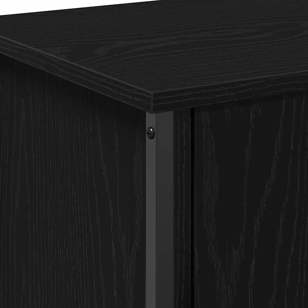 TV-Schränk Schwarz Eichen-Optik 60 x 35 x 45 cm Holzwerkstoff