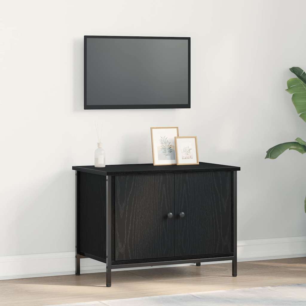 TV-Schränk Schwarz Eichen-Optik 60 x 35 x 45 cm Holzwerkstoff